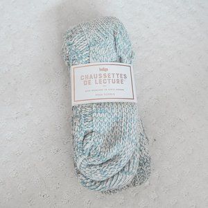 Indigo Reading Socks Blue/Teal/White